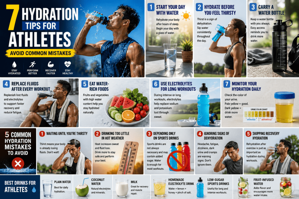 7 Hydration Tips for Athletes: Complete Guide 7 Hydration Tips for Athletes